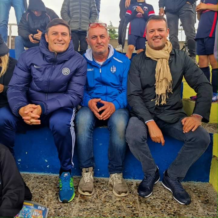 Da sinistra, Javier Zanetti, Alberto Basilico e Dante Cattaneo