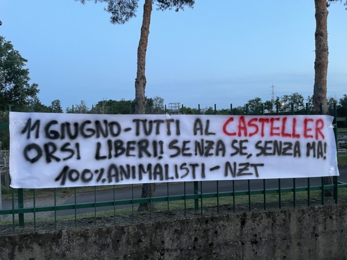 Striscioni “pro-orsi” a Origgio e Saronno da parte di Centopercentoanimalisti
