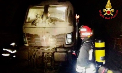 Una notte di esercitazione di incidente ferroviario a Castellanza