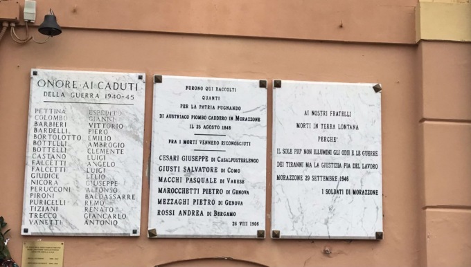 Lapidi storiche restaurate al cimitero di Morazzone grazie ad alpini e bersaglieri