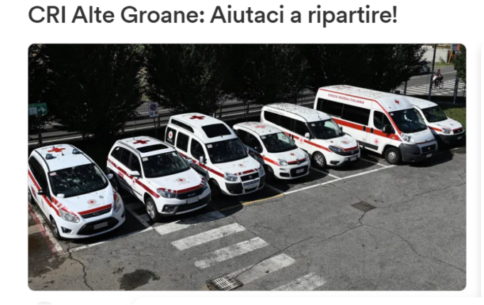 Raccolta fondi per aiutare la Cri Alte Groane