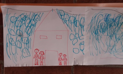 Maltempo, i disegni dei bambini del centro estivo cislaghese