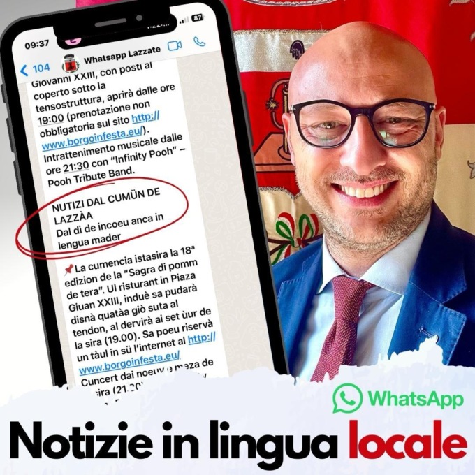 Le notizie del Comune arrivano sul telefonino in dialetto