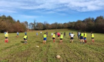 L’Unione sportiva Saronno Rugby si allena al pratone del Parco Lura