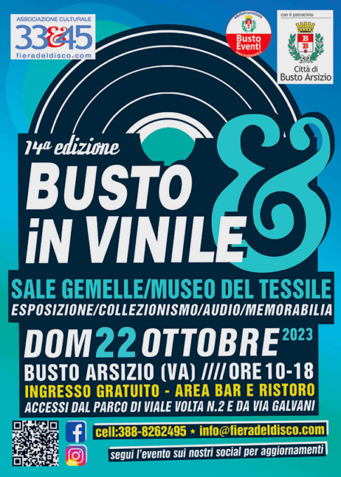 Domenica la quattordicesima edizione di “Busto Arsizio in vinile”