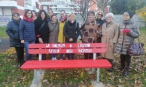 Insieme contro la violenza sulle donne: inaugurata la panchina rossa a Castellanza
