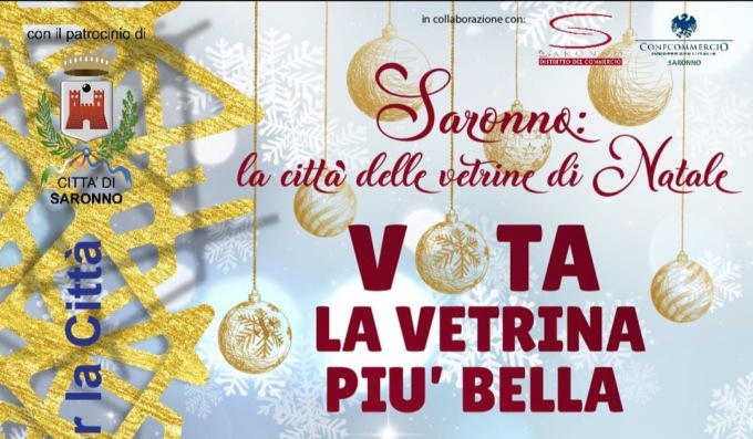 Saronno città delle vetrine natalizie