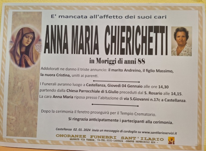 Malore fatale fuori dalle Poste, oggi l’addio ad Anna Maria