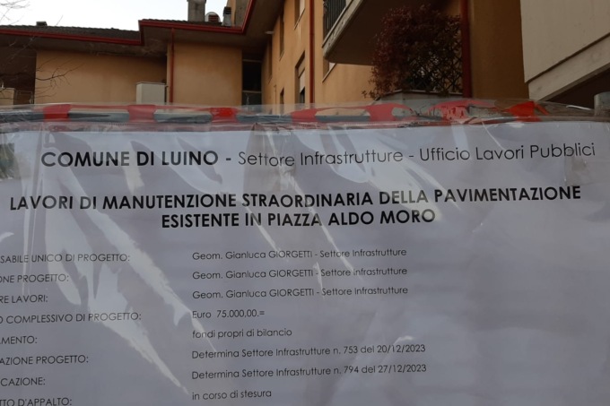 Partiti i lavori di manutenzione in piazza Aldo Moro
