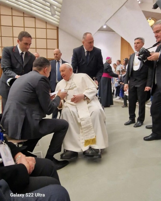 Gli alunni del Collegio Rotondi ricevuti dal Papa