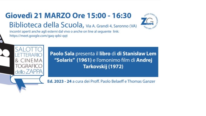 Salotto letterario e cinematografico nuovo appuntamento