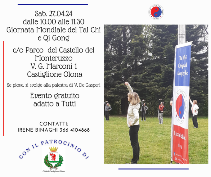 Sabato 27 aprile la Giornata mondiale del Tai Chi e del Qi gong