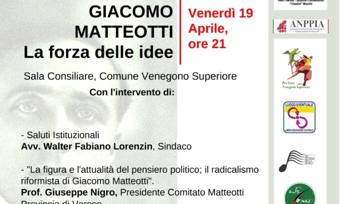 “La forza delle idee” di Matteotti a Venegono per il centenario