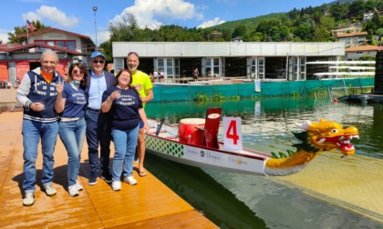 Inaugurato l'Insubria dragon boat sul lago di Varese