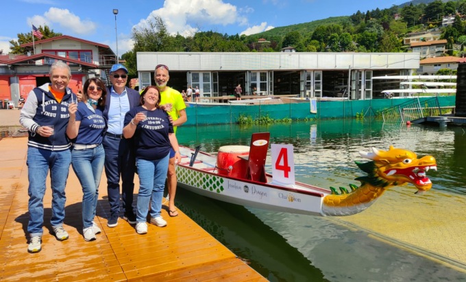 Inaugurato l’Insubria dragon boat sul lago di Varese