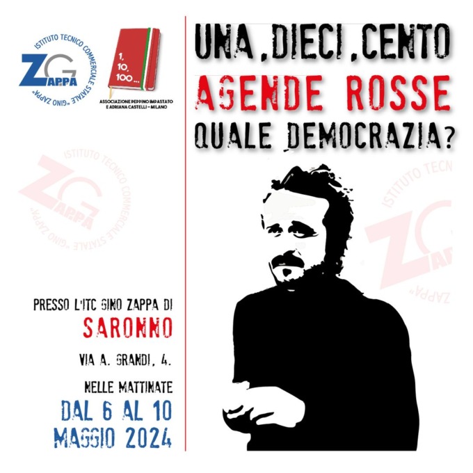Una mostra all’istituto Zappa su agende rosse e lotta alla mafia