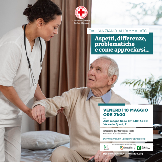 Duplice incontro con la CRI di Lomazzo per la “gestione dell’anziano in famiglia”