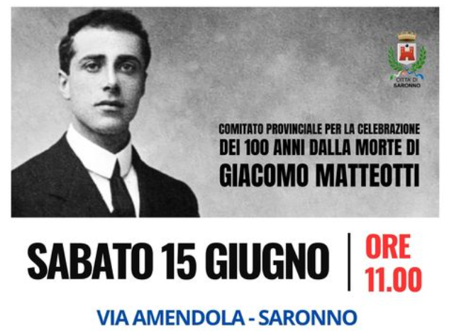 Sabato cerimonia commemorativa a 100 anni dalla morte di Matteotti