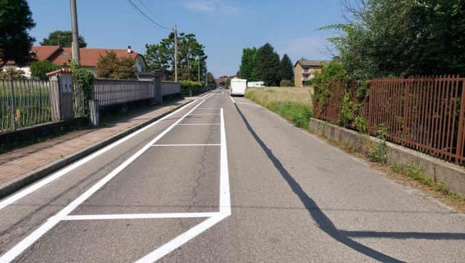 A Venegono, parcheggi a zig zag per rallentare le auto