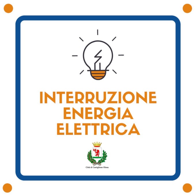 Lunedì ci sarà un’interruzione di energia elettrica a Castiglione