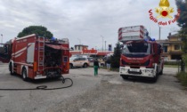 Incendio in un locale: intervengono i Vigili del Fuoco