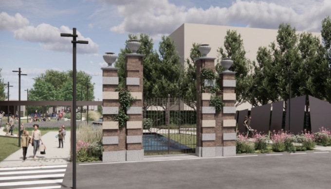 Il rendering del parco urbano