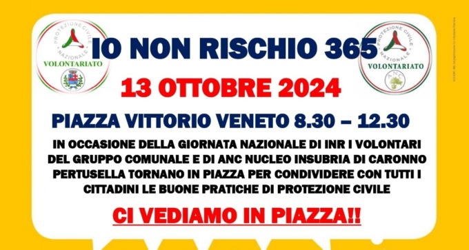 Io non rischio: la Protezione civile torna in piazza