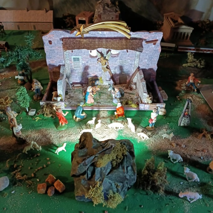 Il Presepio Masolino allestito nella sede della Pro loco di Castiglione