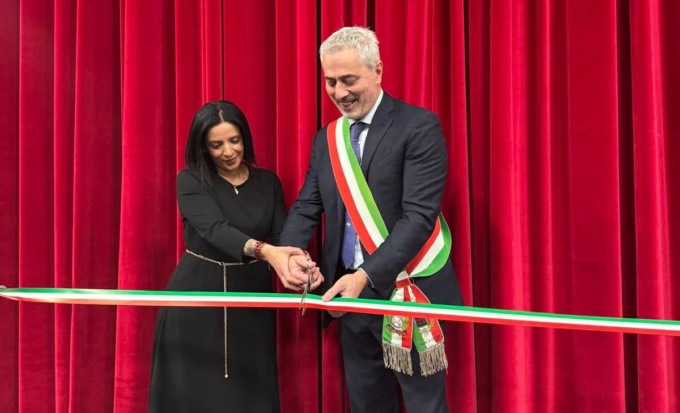 Taglio del nastro per l’auditorium “L’angolo dell’arte”