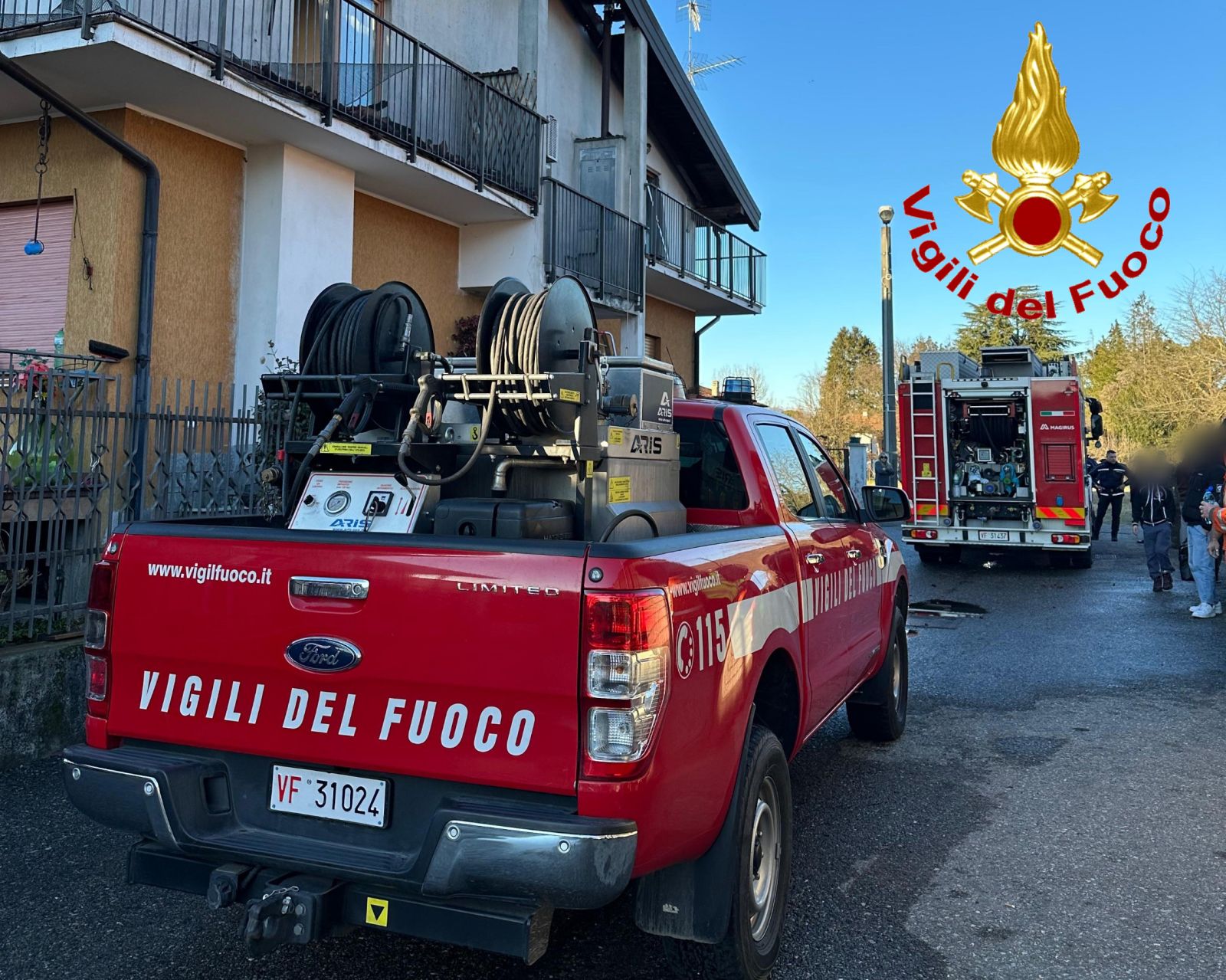 incendio mansarda sesto Calende