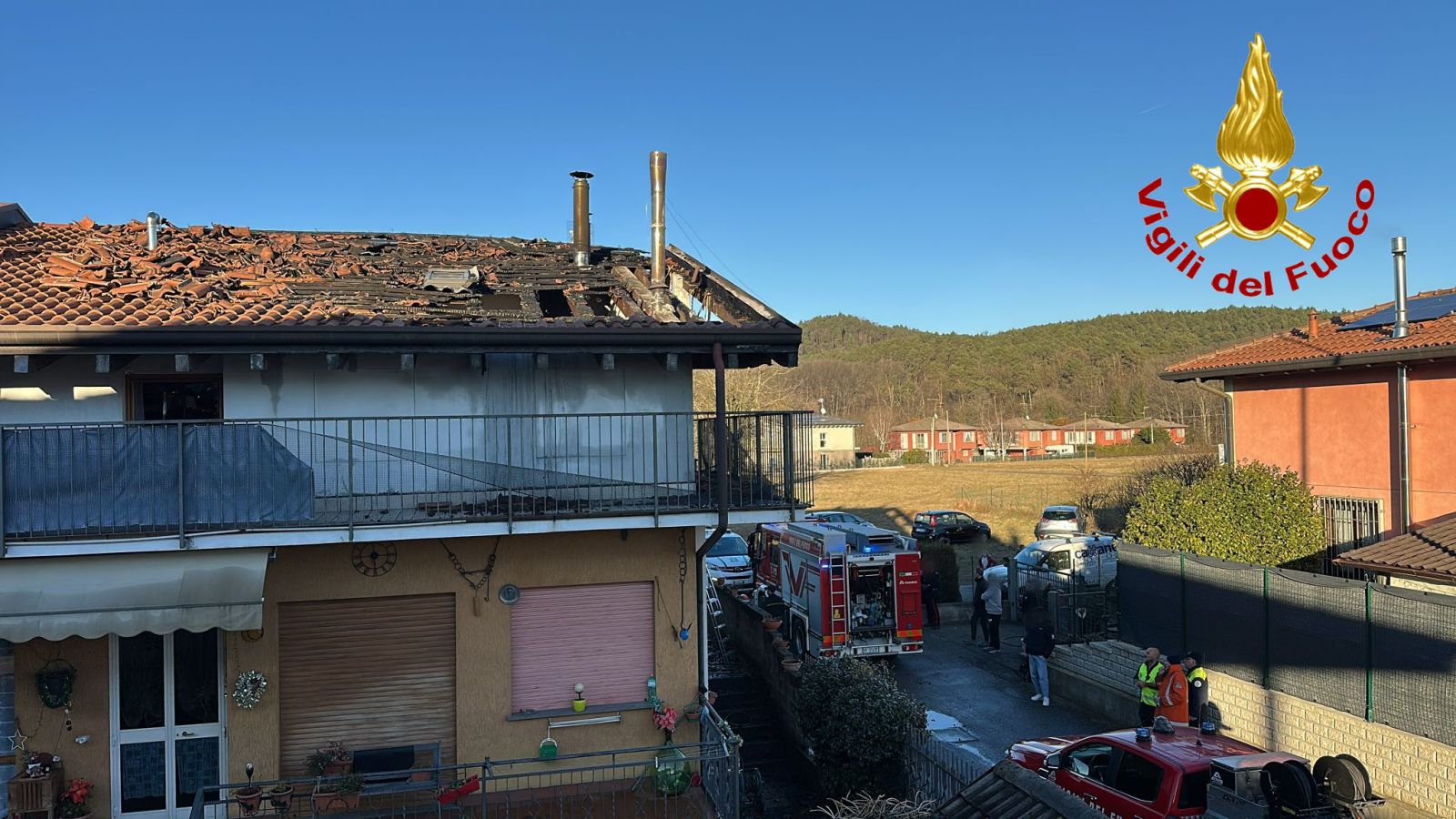 incendio mansarda sesto Calende