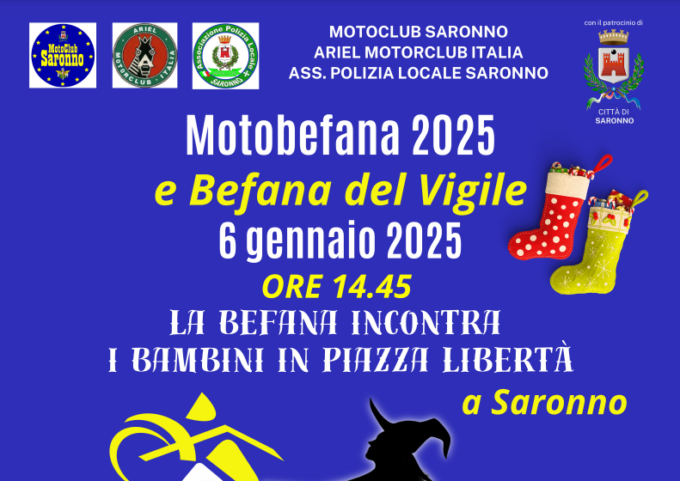 Per l’Epifania musica, tombolata e Motobefana