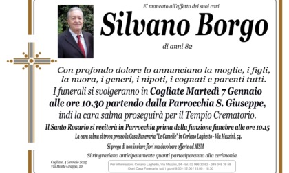 Addio all'ex consigliere Silvano Borgo di Cogliate