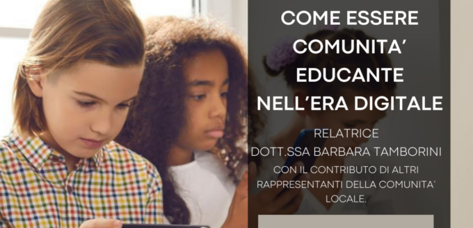 Un incontro su come essere comunità educante nell’era digitale