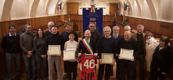 Fagnano ha reso omaggio ai suoi benemeriti: fra i premiati il calciatore Gabbia