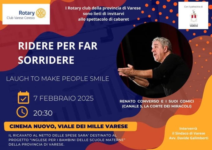 Ridere per far sorridere col Rotary Club Varese