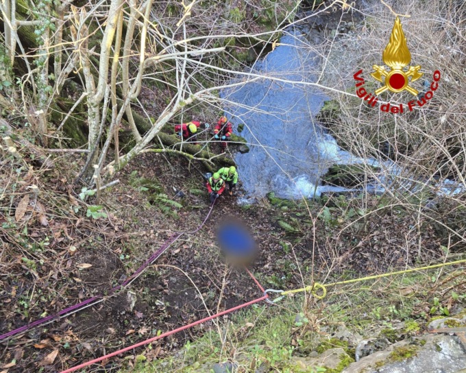 motociclista caduto da un ponte a montegrino