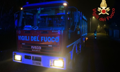 Incendio vicino al canile di Cogliate, nel Parco delle Groane