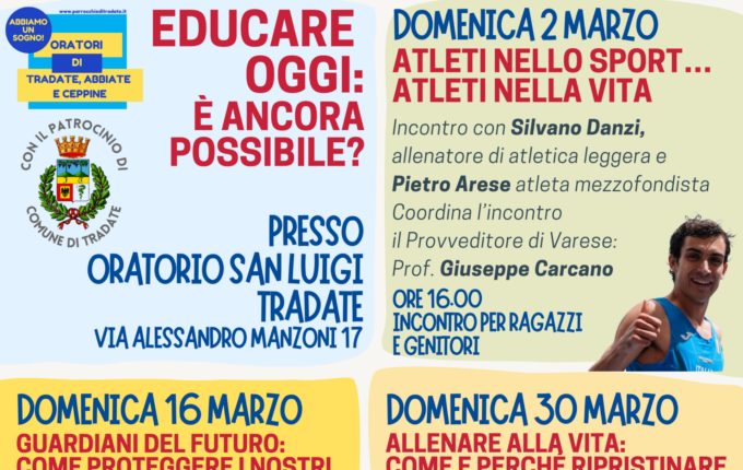 Sport, bullismo, educazione: incontri in oratorio a Tradate