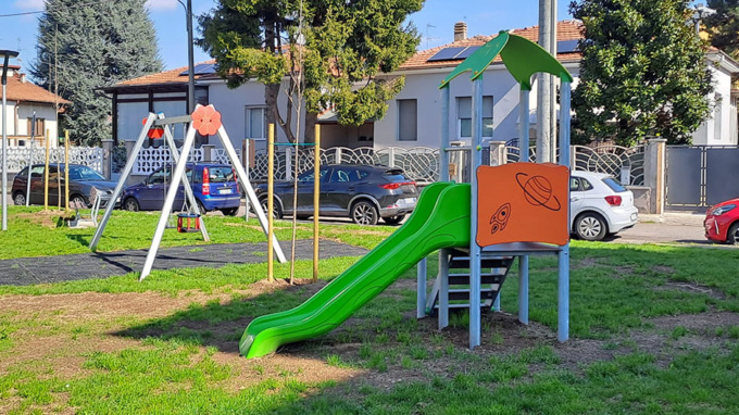 Completata la riqualificazione del giardino di via Gorizia a Castellanza