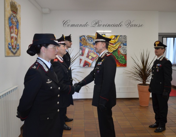Il Generale dei carabinieri Galletta in visita al comando provincia di Varese