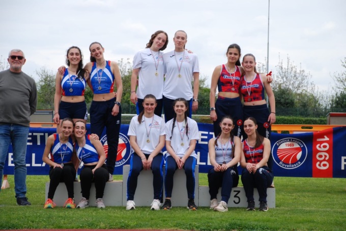 Doppio titolo provinciale per le 4×100 allievi