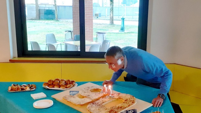 Festa per Ottorino Scattolin colonna portante in oratorio