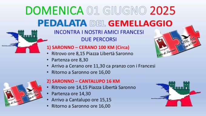 Saronno incontra Challans in bicicletta