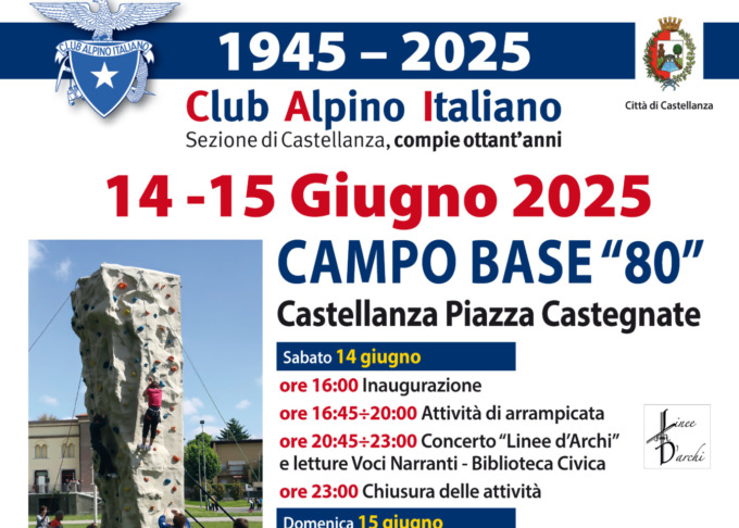 Montagna urbana a Castellanza: il CAI porta l’arrampica in città per i suoi 80 anni
