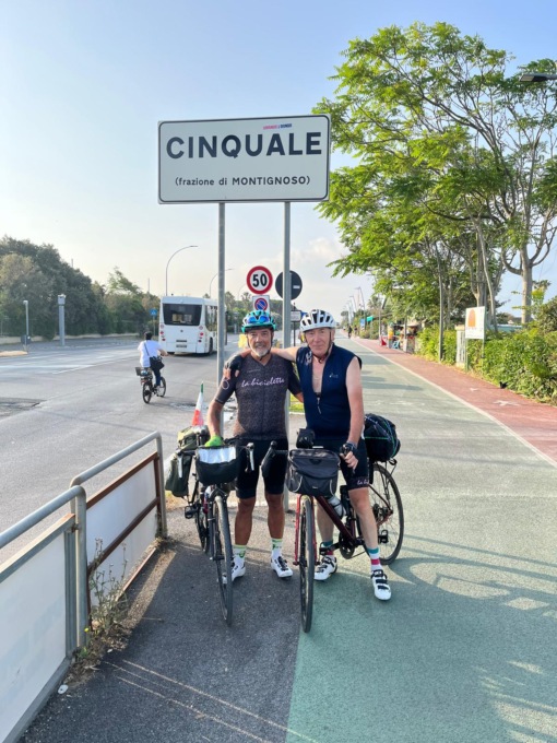 canzio e birtolo da tradate a maddaloni in bicicletta
