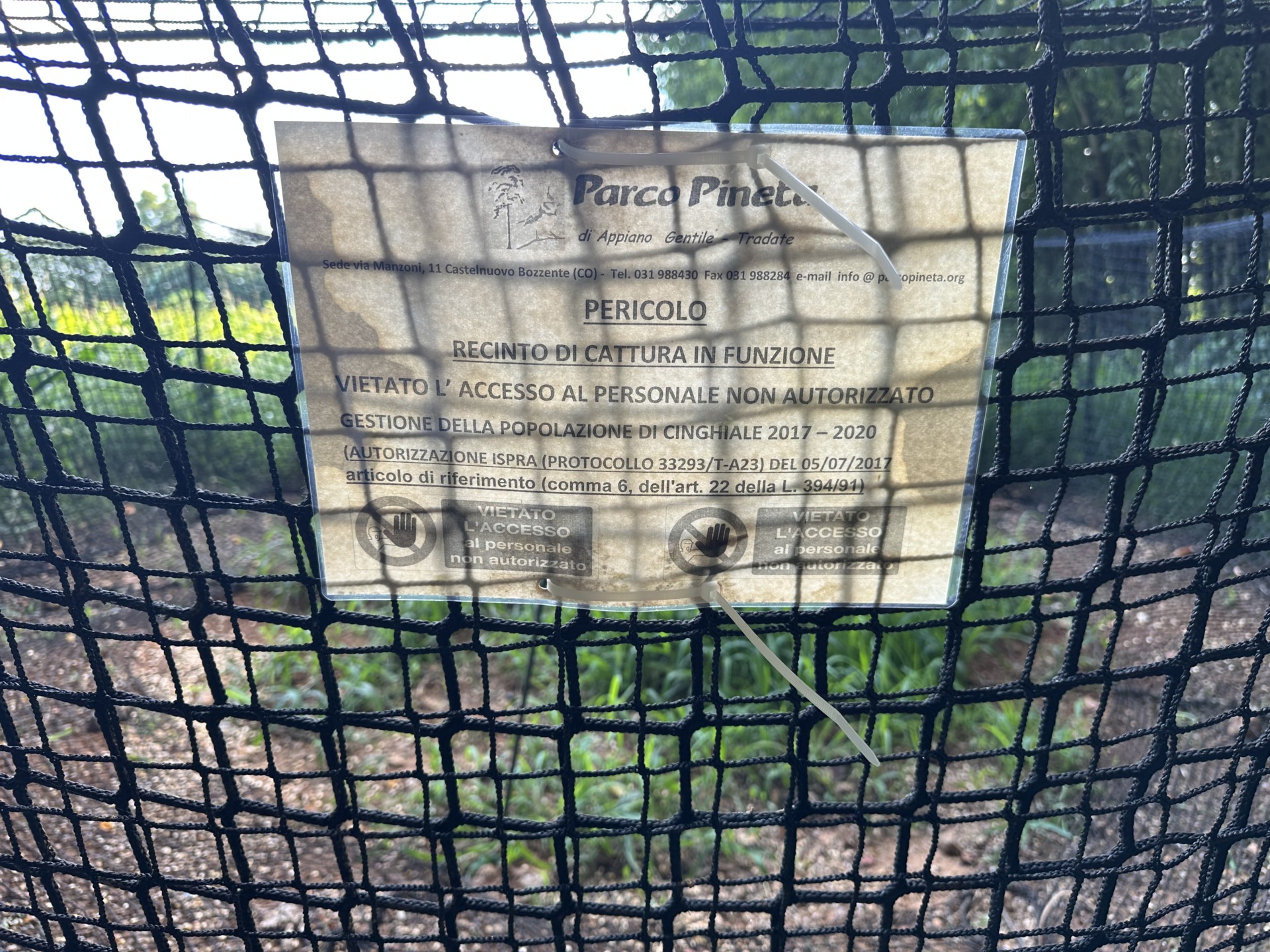 Postazioni abusive Parco Pineta