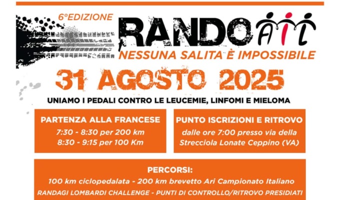 Leucemia, linfoma e mieloma: torna la sesta edizione della Randoail