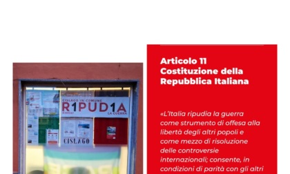 Cislago in Comune ripudia la guerra