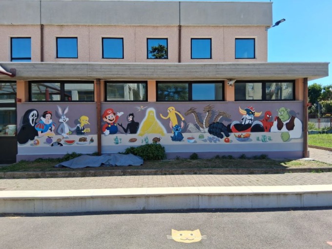 Murales dell’Ultima Cena a tema Cartoons: è polemica